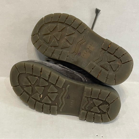 Zara Baby Girls Dream Big Shoes Booties Velvet Grey Toddler Size US 7/ EU 23 - Picture 6 of 7